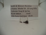3481A Smith & Wesson J Frame Model 34 Used Cylinder Stop & Spring .22 Long Rifle