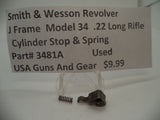 3481A Smith & Wesson J Frame Model 34 Used Cylinder Stop & Spring .22 Long Rifle