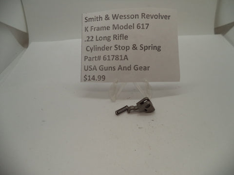 61781A Smith & Wesson K Frame Model 617 Cylinder Stop & Spring .22 Long Rifle