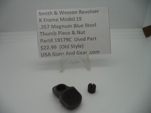 19179C Smith & Wesson K Frame Model 19 Thumb Piece & Nut .357 Magnum