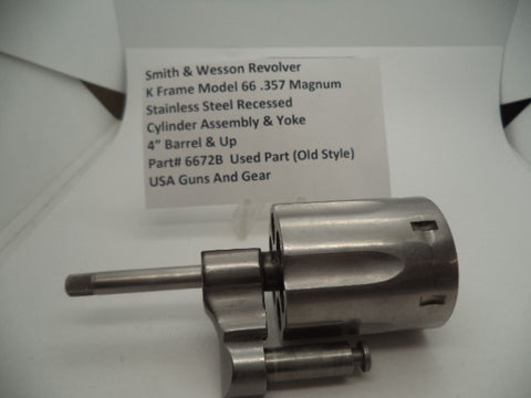 6672B Smith & Wesson K Frame Model 66 Cylinder Assembly & Yoke .357 Mag.