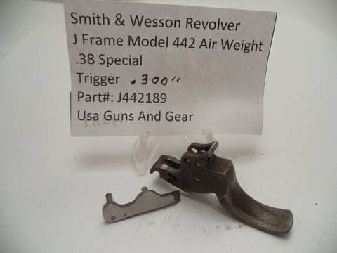 J442189 Smith & Wesson J Frame Model 442 Air Weight .300" Trigger Used .38 Special