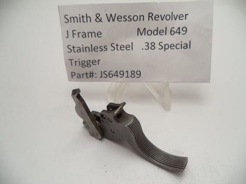JS649189 Smith & Wesson J Frame Model 649 Trigger SS Used .38 Special