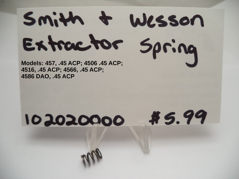 102020000 Smith & Wesson Pistol .45 ACP Extractor Pin Spring Pistol Part New