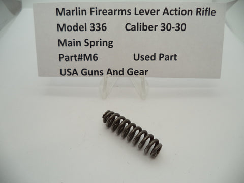 M6 Marlin Firearms Action Rifle Model 336 Main Spring 30-30 cal. Used Part