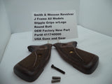 411740000 Smith & Wesson J Frame All Models Stipple Grips w/ Logo Round Butt