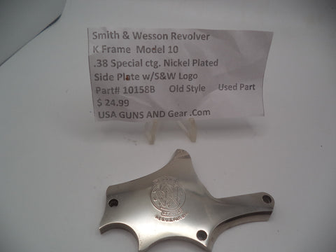 10158B Smith & Wesson K Frame Revolver Model 10 .38 Special Side Plate W/ S&W Logo