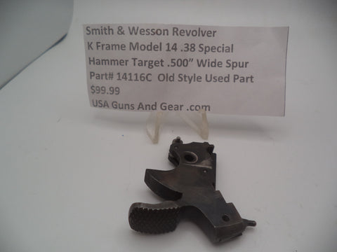 14116c Smith & Wesson K Frame Model 14 .38 Special Hammer .500" Wide Spur Used Part