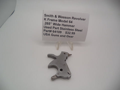 64109 Smith & Wesson K Frame Model 64 .38 Special HAMMER .265" Wide Spur