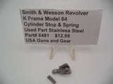 6481 Smith & Wesson K Frame Model 64 38 SPL Cylinder Stop And Spring
