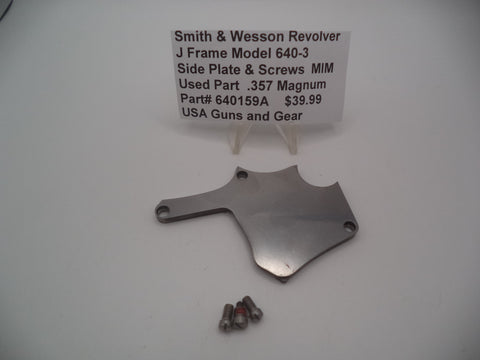 640159A S&W J Frame Revolver Model 640-3 .357 Mag Side Plate & Screws MIM Used