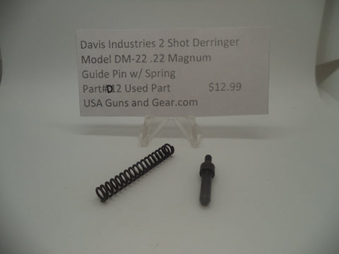 Davis Derringer Model DM-22 .22 Magnum Guide Pin w/ Spring #D12