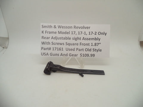 17161 Smith & Wesson K Frame Model 17 Rear Adjustable Sight Assembly Used