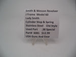 6081 Smith & Wesson J Frame Model 60  Lady Smith.38 Special Cylinder Stop & Spring  Used