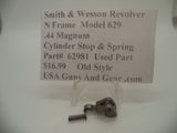 62981 Smith & Wesson N Frame Model 629 Cylinder Stop & Spring .44 Magnum
