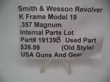 19139B Smith & Wesson Revolver K Frame Model 19 Internal Parts .357 Used