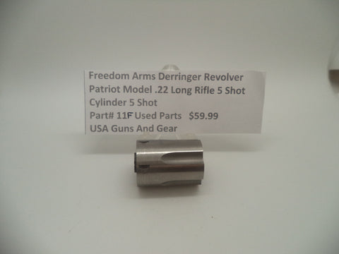 11F Freedom Arms Derringer Patriot Model 5 Shot Cylinder .22 Long Rifle