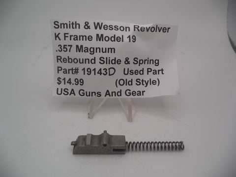 19143D Smith & Wesson K Frame Model 19 Used Rebound Slide & Spring .357 Magnum