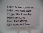 MP4019B Smith & Wesson Pistol M&P Trigger Bar Assembly & Spring Used .40 S&W