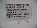 MP4505C Smith & Wesson Pistol M&P 45 Slide Stop Assembly Used Part .45 S&W