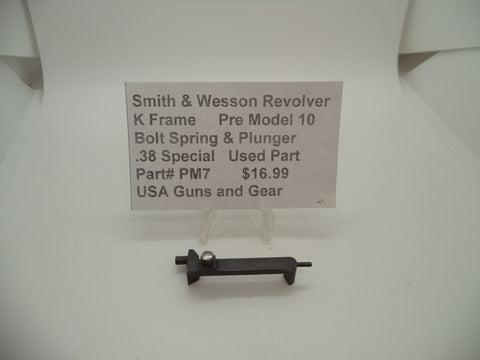 PM7 Smith & Wesson K Frame Pre Model 10 Bolt Spring & Plunger .38 Special