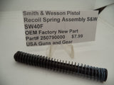 250790000 S&W Pistol Recoil Spring Assembly Model SW40F 4" Barrel Only