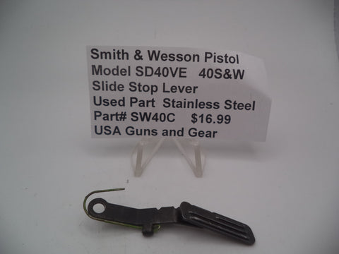 SW40C Smith & Wesson Model SW40VE Slide Stop Lever Assembly Used Part