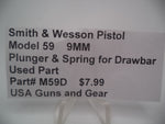M59D Smith & Wesson Model 59 9MM Plunger & Spring for Drawbar Used Parts