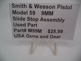 M59M Smith & Wesson Model 59 9MM Slide Stop Assembly Used Parts