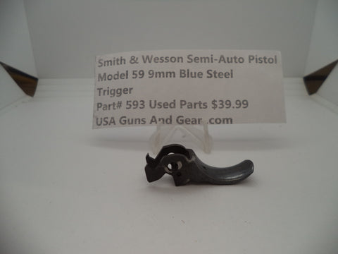593B Smith & Wesson Pistol Model 59 9 MM Trigger Used Gun Parts