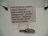 60143B Smith & Wesson J Frame Model 60 .38 SPL Rebound Slide & Spring Used