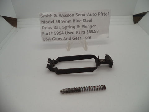 5994B Smith & Wesson Pistol Model 59 9 MM Draw Bar, Spring & Plunger Used Parts
