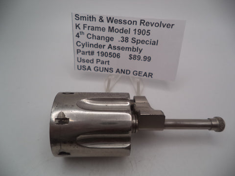 190506 Smith & Wesson K Frame Model 1905 4th Change Cylinder Assembly .38 Special Used