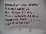 N45 Smith & Wesson N Frame Model 29 Bolt Spring & Plunger Used Part