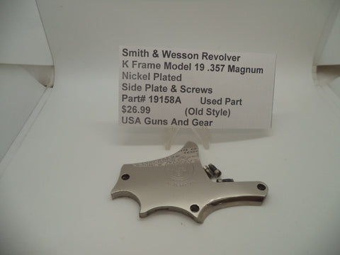 19158A Smith & Wesson K Frame Model 19 Side Plate & Screws .357 Magnum
