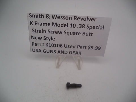 K10106  Smith and Wesson Revolver K Frame Model 10 .38 Special ctg. Strain Screw Square Butt Used