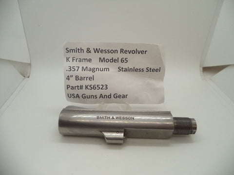 KS6523 Smith & Wesson K Frame Model 65 Barrel 4" Non Pinned .357 Magnum
