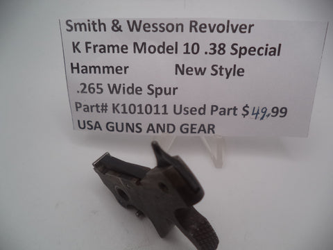 K101011 Smith and Wesson Revolver K Frame Model 10 .38 Spec. Blue Steel Hammer .265 Used