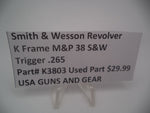 K3803 Smith & Wesson Revolver K Frame M&P 38 S&W Trigger .265 Used
