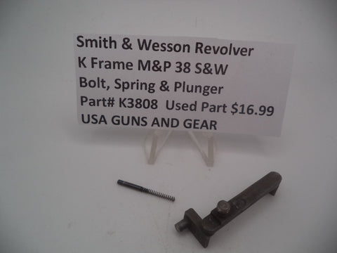 K3808 Smith & Wesson Revolver K Frame M&P 38 S&W Bolt, Spring & Plunger Used