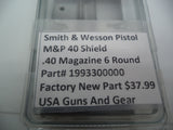 S&W Pistol M&P 40 Shield 6 Round Magazine 1993300000