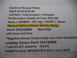 391640000 Smith & Wesson Pistol M&P Series Safety Detent Spring