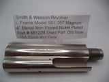 58122B Smith & Wesson L Frame Model 581 Nickel 4" Non-Pinned Barrel Used .357 Mag