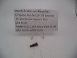 K101019A  Smith and Wesson Revolver K Frame Model 10 .38 Special ctg. Strain Screw Square Butt Used