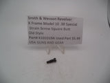K101019A  Smith and Wesson Revolver K Frame Model 10 .38 Special ctg. Strain Screw Square Butt Used