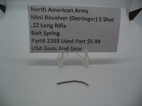2203 North American Arms Mini Revolver 5 Shot Bolt Spring (Used Part) .22 Long Rifle