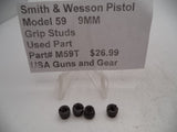 M59T Smith & Wesson Pistol Model 59 9MM Grip Studs Used