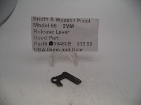 59480B Smith & Wesson Pistol Model 59 9MM Release Lever  Used