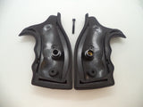 413860000 S&W K & L Frame All Models Black Rubber Grips Round Butt