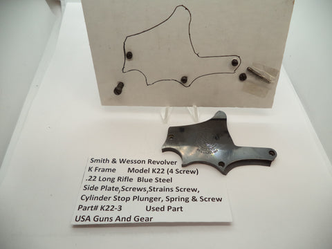 K22-3 Smith & Wesson revolver K Frame Model K22 Parts lot .22 LR Used Part